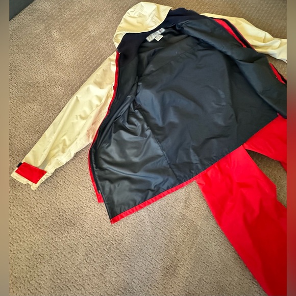 Vintage Men's Musto Sailing Suit Set With Jacket and Pants Red White Size Large - Picture 8 of 16